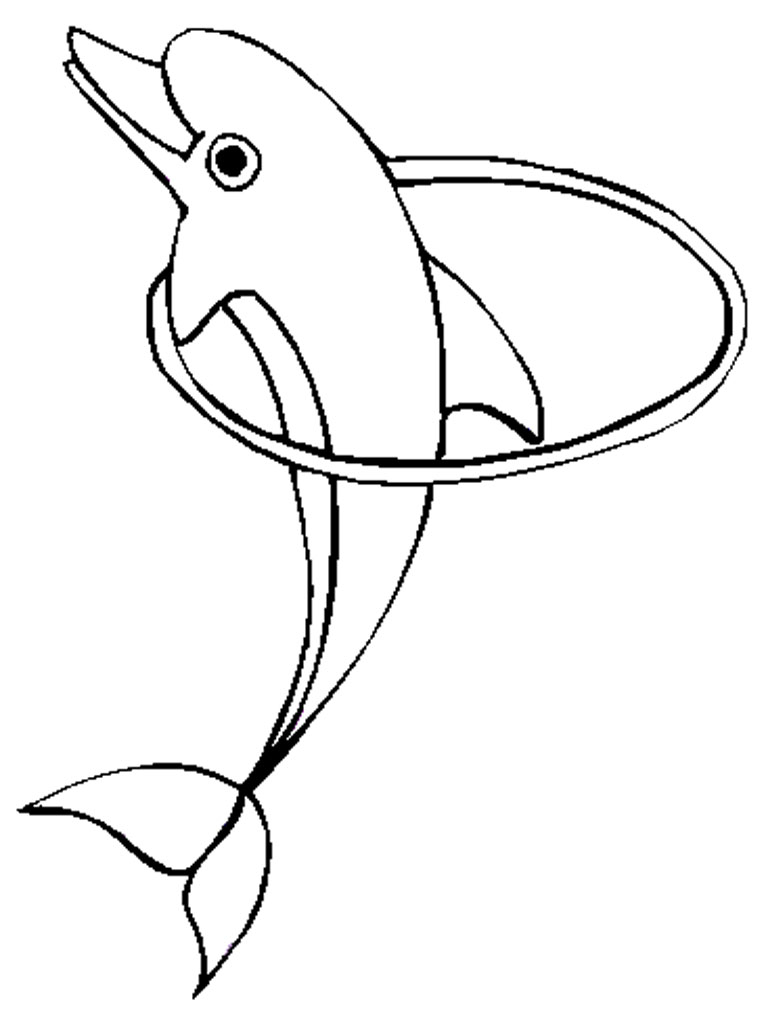 Plansa de colorat cu Delfin 9 29